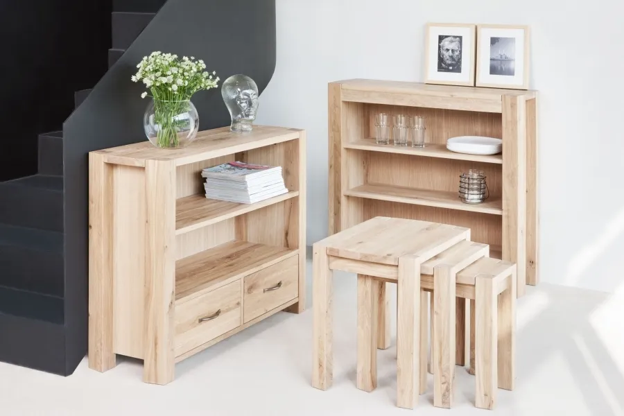 Sanford Oak Shelving Unit with Drawer - Linseed Oil