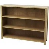 Taranto Low Oak Shelving Unit - Linseed Oil