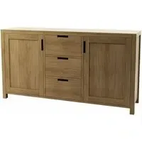 Taranto Oak 2 Door 3 Drawer Wide Sideboard - Linseed Oil