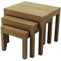 Taranto Oak Nest of Tables No 2 - Linseed Oil