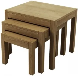 Taranto Oak Nest of Tables No 2 - Linseed Oil image