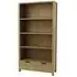 Taranto Oak Shelving Unit with Drawer - Linseed Oil
