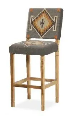 Dewas Kilim Barstool - Grey image