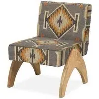 Dewas Kilim Chair - Grey