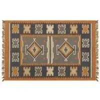 Dewas Kilim Large Floor Rug - Grey