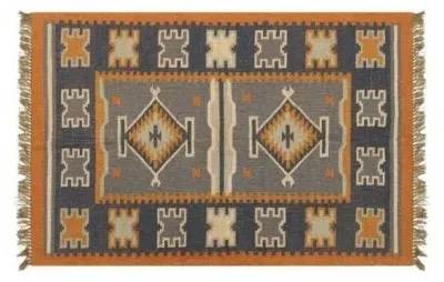 Dewas Kilim Large Floor Rug - Grey image