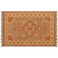 Dewas Kilim Large Floor Rug - Orange