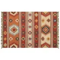 Dewas Kilim Large Floor Rug - Red