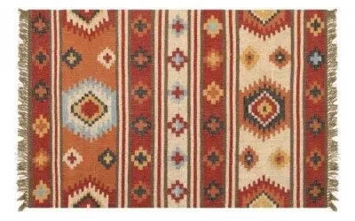 Dewas Kilim Large Floor Rug - Red