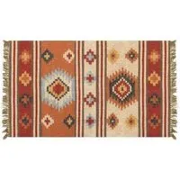 Dewas Kilim Medium Floor Rug - Red