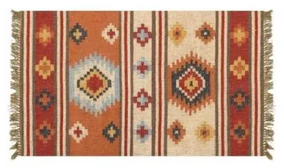 Dewas Kilim Medium Floor Rug - Red