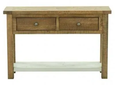 Gridley Loft 2 Drawer Console Table - Wood