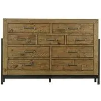 Gridley Loft Multi Drawer Wide Chest - Wood