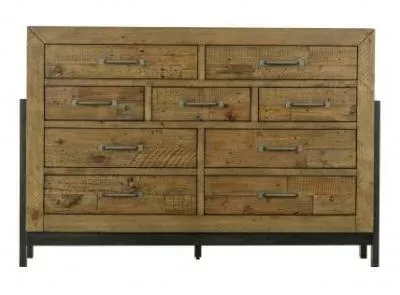 Gridley Loft Multi Drawer Wide Chest - Wood