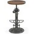 Gulmarg Adjustable Bar Stool - Reclaimed Wood, Metal