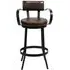 Gulmarg Padded Bar Stool - Black, Leather