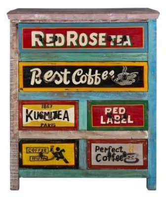 Kufri Hand Painted 6 Drawer Chest image