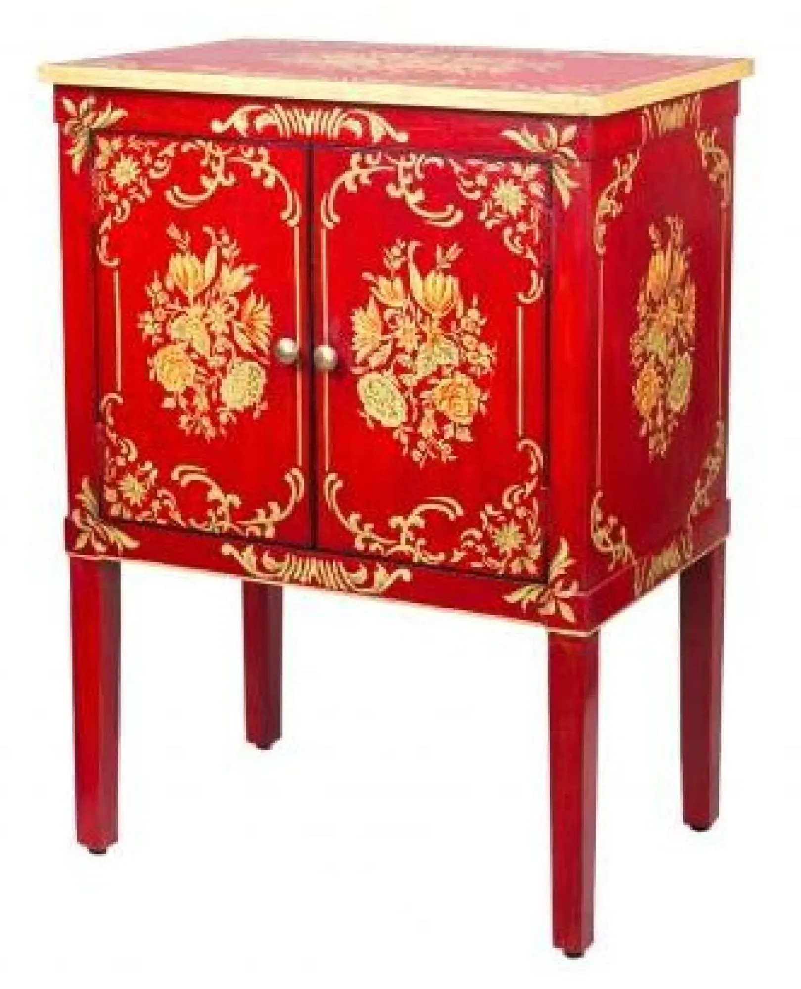 Meerut 2 Door Bedside Cabinet - Red