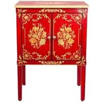 Meerut 2 Door Bedside Cabinet - Red