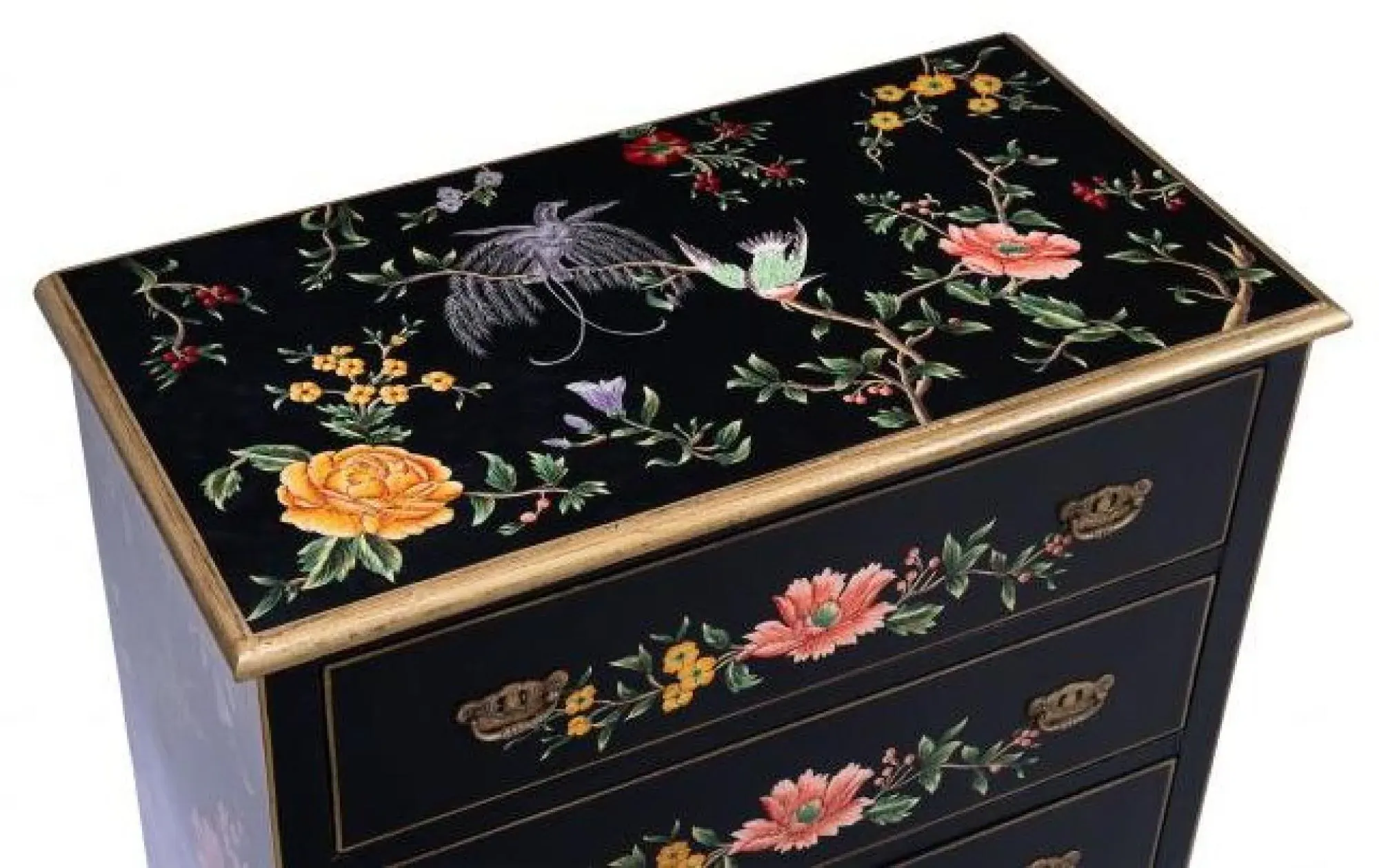 Meerut 3 Drawer Small Chest - Black