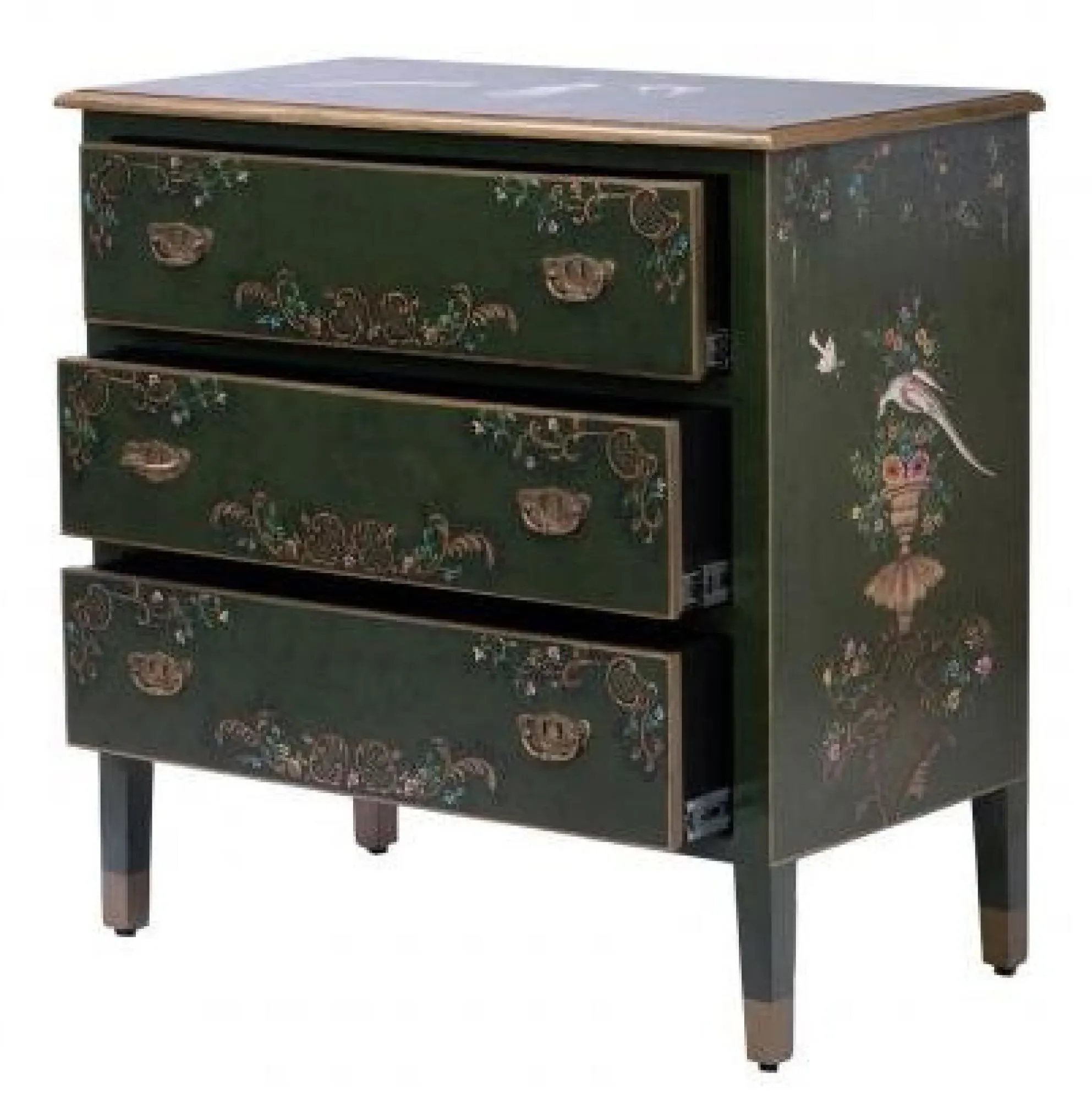 Meerut 3 Drawer Small Chest - Green