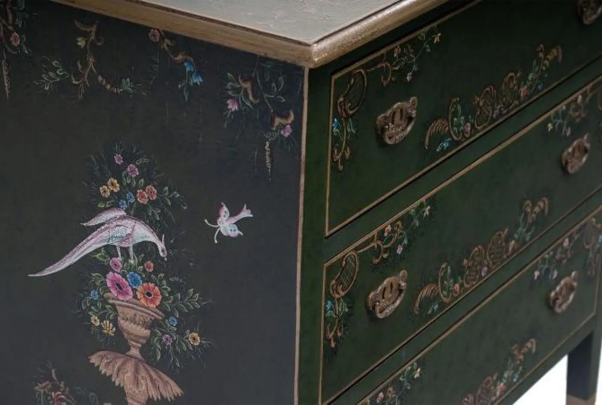 Meerut 3 Drawer Small Chest - Green