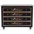 Meerut 4 Drawer Chest with Lyre Bird Design - Black