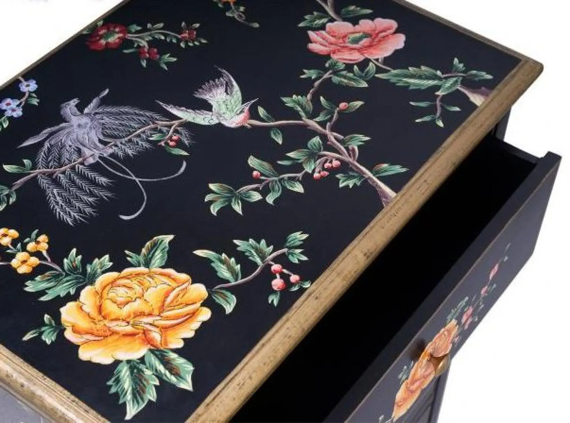 Meerut 5 Drawer Tall Chest - Black