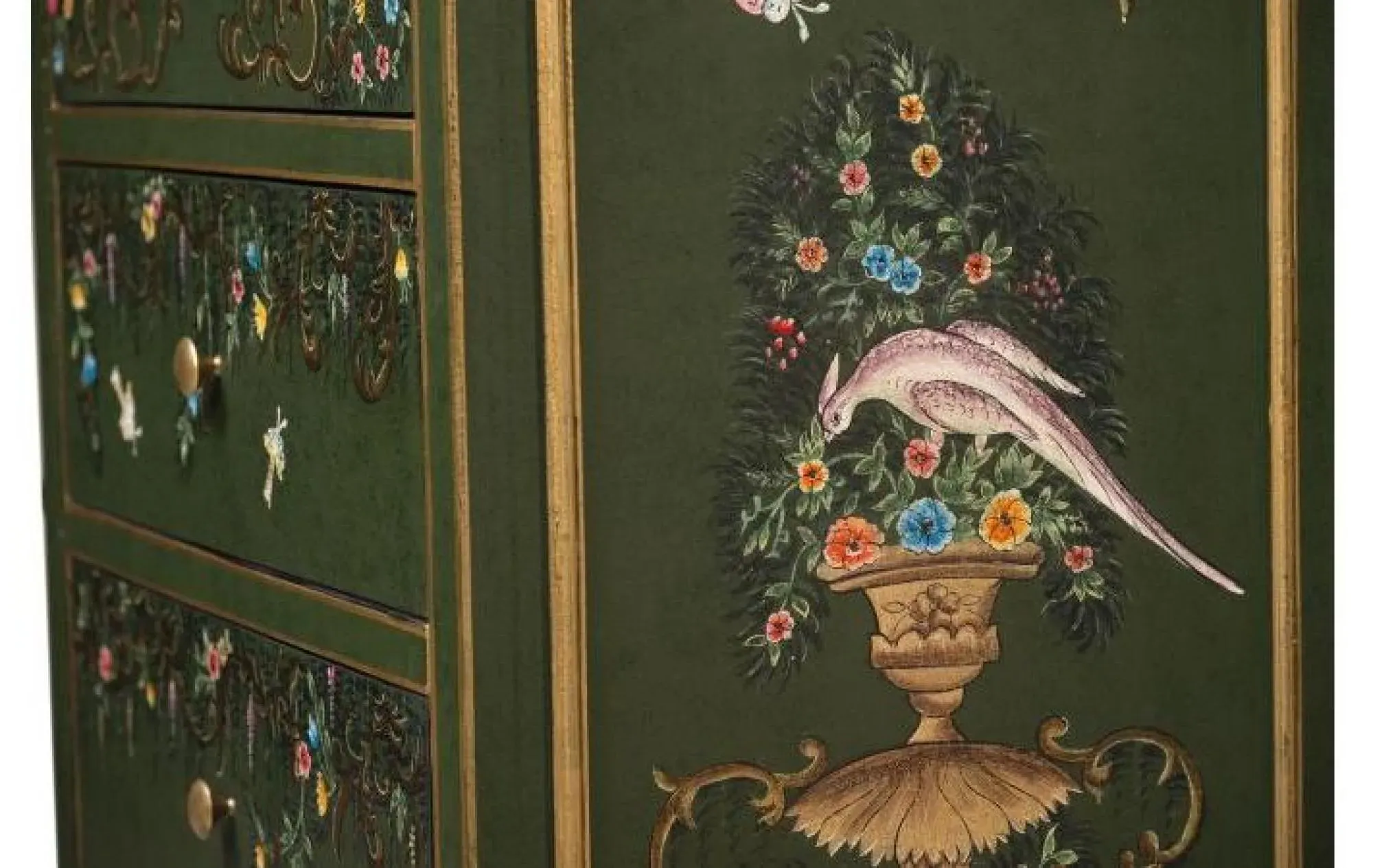 Meerut 5 Drawer Tall Chest - Green