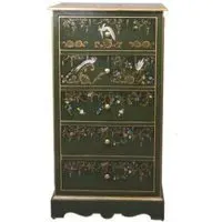 Meerut 5 Drawer Tall Chest - Green