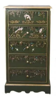 Meerut 5 Drawer Tall Chest - Green