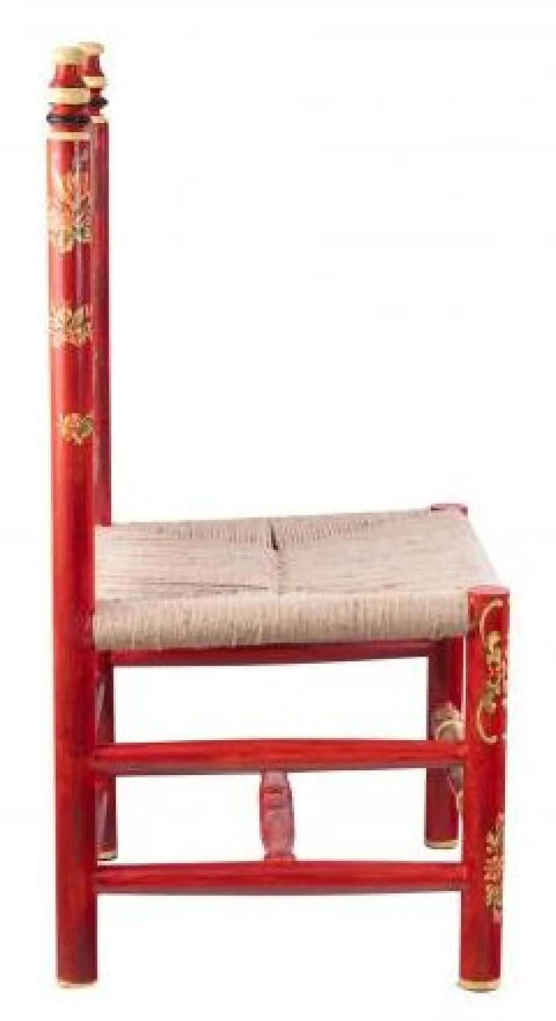 Meerut Floral Design Wooden Dining Chair Set - Red