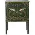 Meerut Fountain Design 2 Door Bedside Cabinet - Green