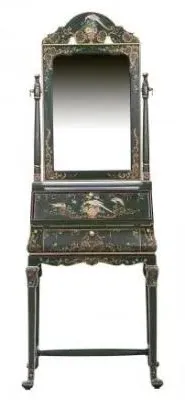Meerut Fountain Design Dressing Table with Mirror - Green