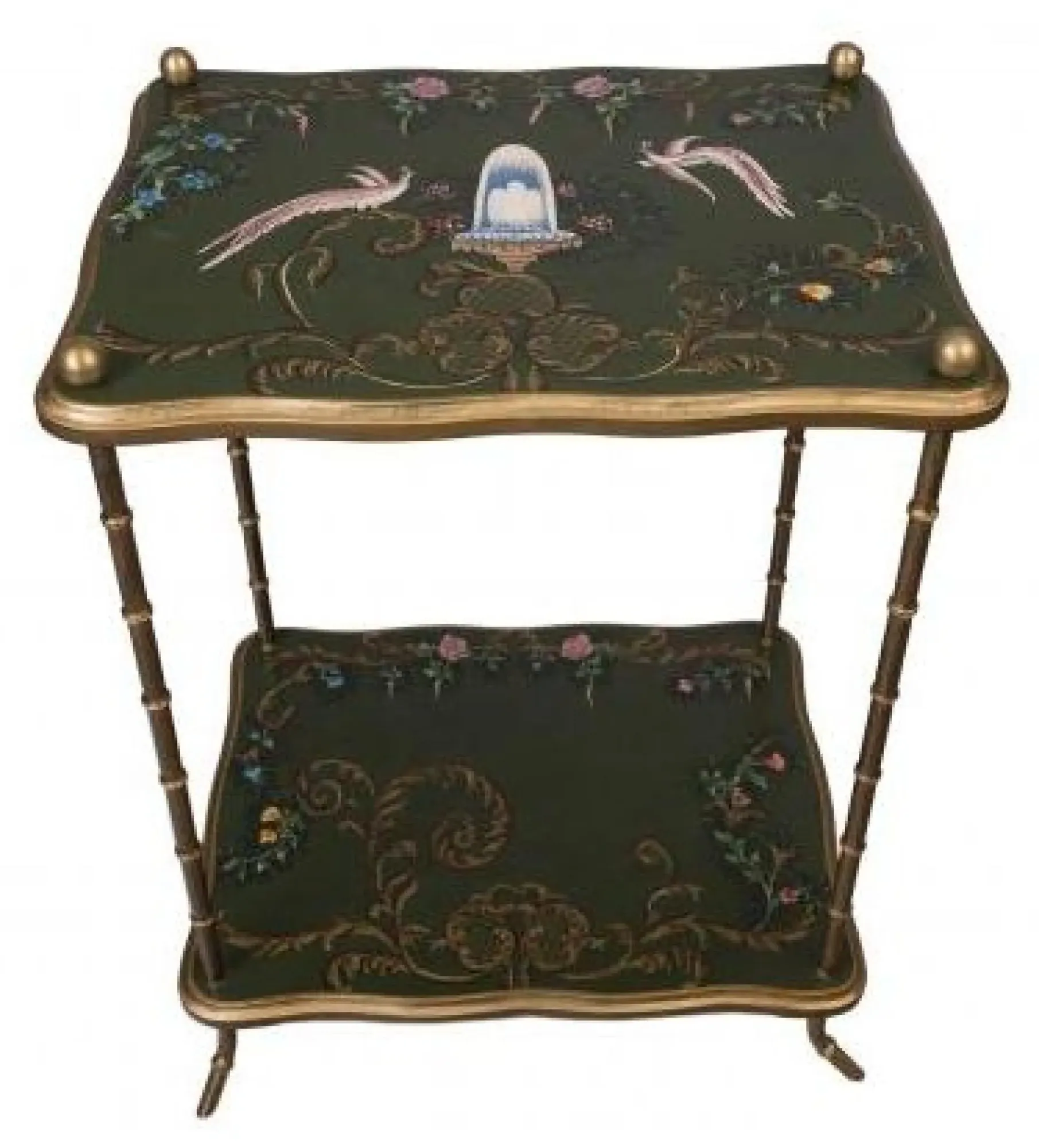 Meerut Fountain Design Side Table - Green