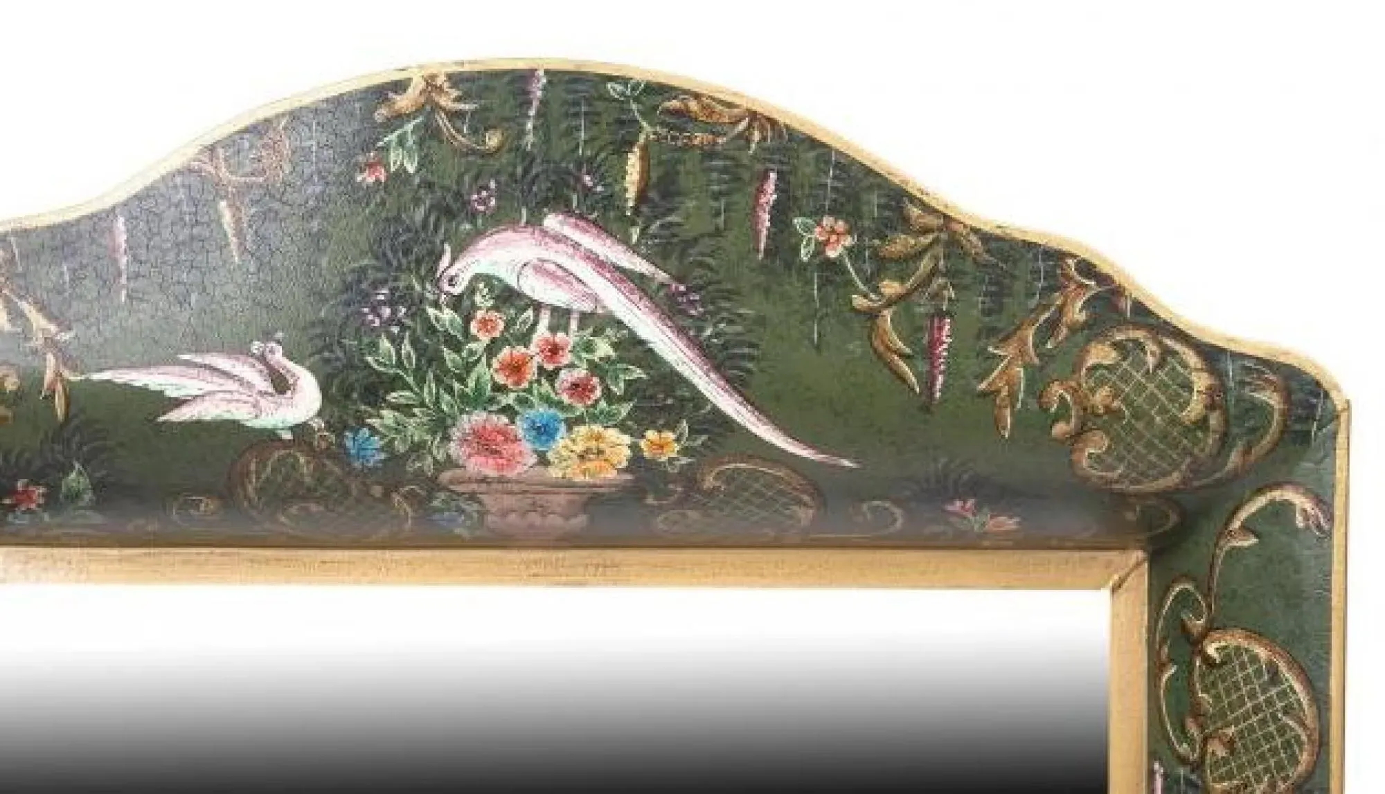 Meerut Fountain Design Wall Mirror - Green