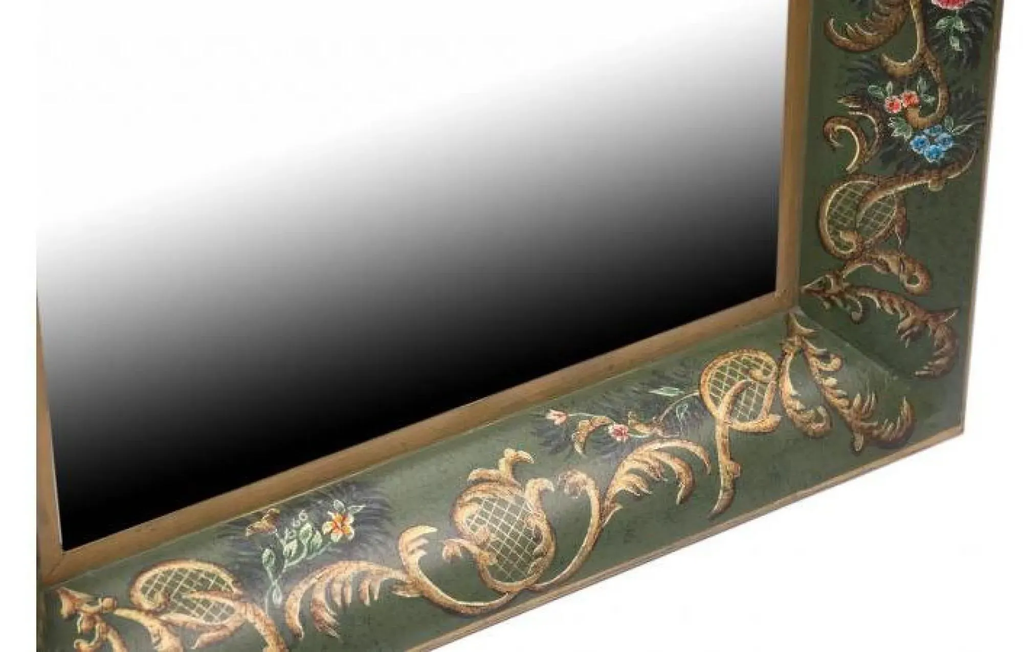 Meerut Fountain Design Wall Mirror - Green