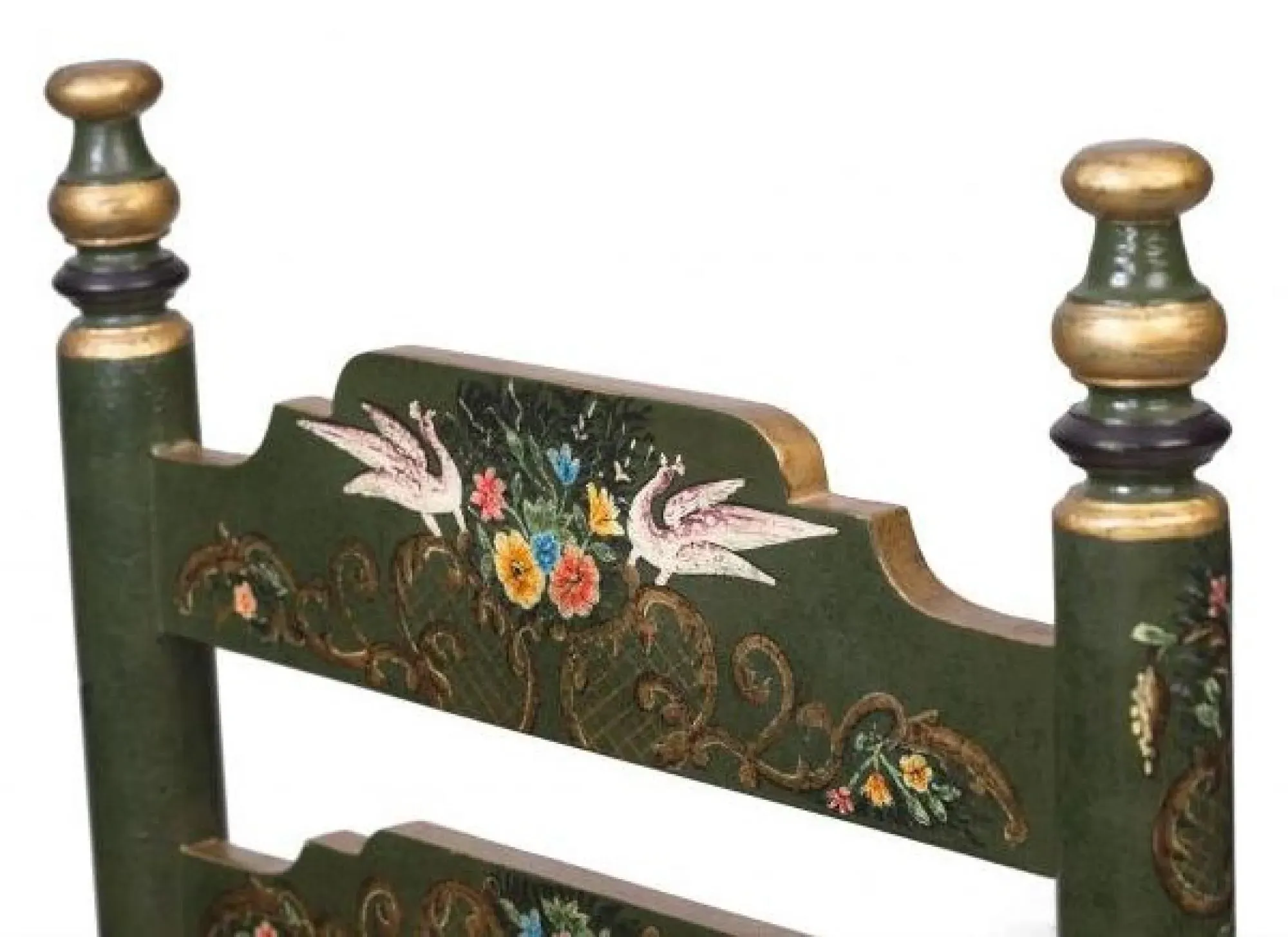 Meerut Fountain Design Wooden Dining Chair Set - Green