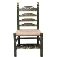 Meerut Fountain Design Wooden Dining Chair Set - Green