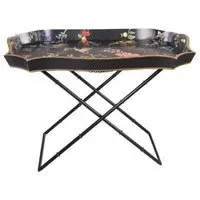 Meerut Lyre Bird Tray Stand - Black