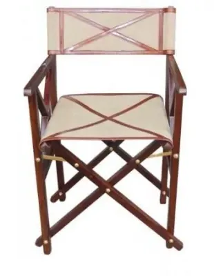 Mysore Handcrafted Director Chair - Cognac, Canvas