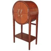Mysore Round Bar Box - Cognac