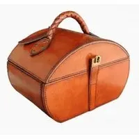 Mysore Round Jewellery Box - Tan