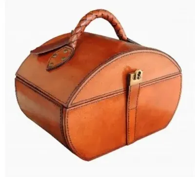 Mysore Round Jewellery Box - Tan image