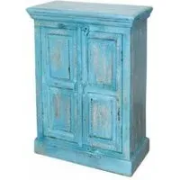 Neral Hand Painted 2 Door Cabinet - Blue Crack