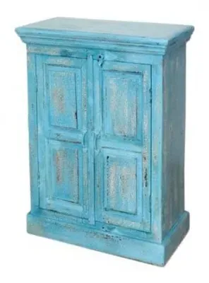 Neral Hand Painted 2 Door Cabinet - Blue Crack image