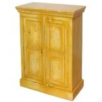 Neral Hand Painted 2 Door Cabinet - Yellow Crack