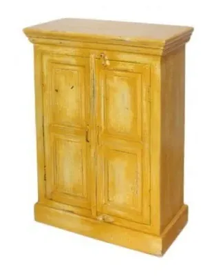 Neral Hand Painted 2 Door Cabinet - Yellow Crack