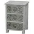 Rewa Hand Painted 3 Drawer Bedside Cabinet - Painted