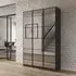 Acero 3 Door Mirrored Wardrobe - Metallic Grey